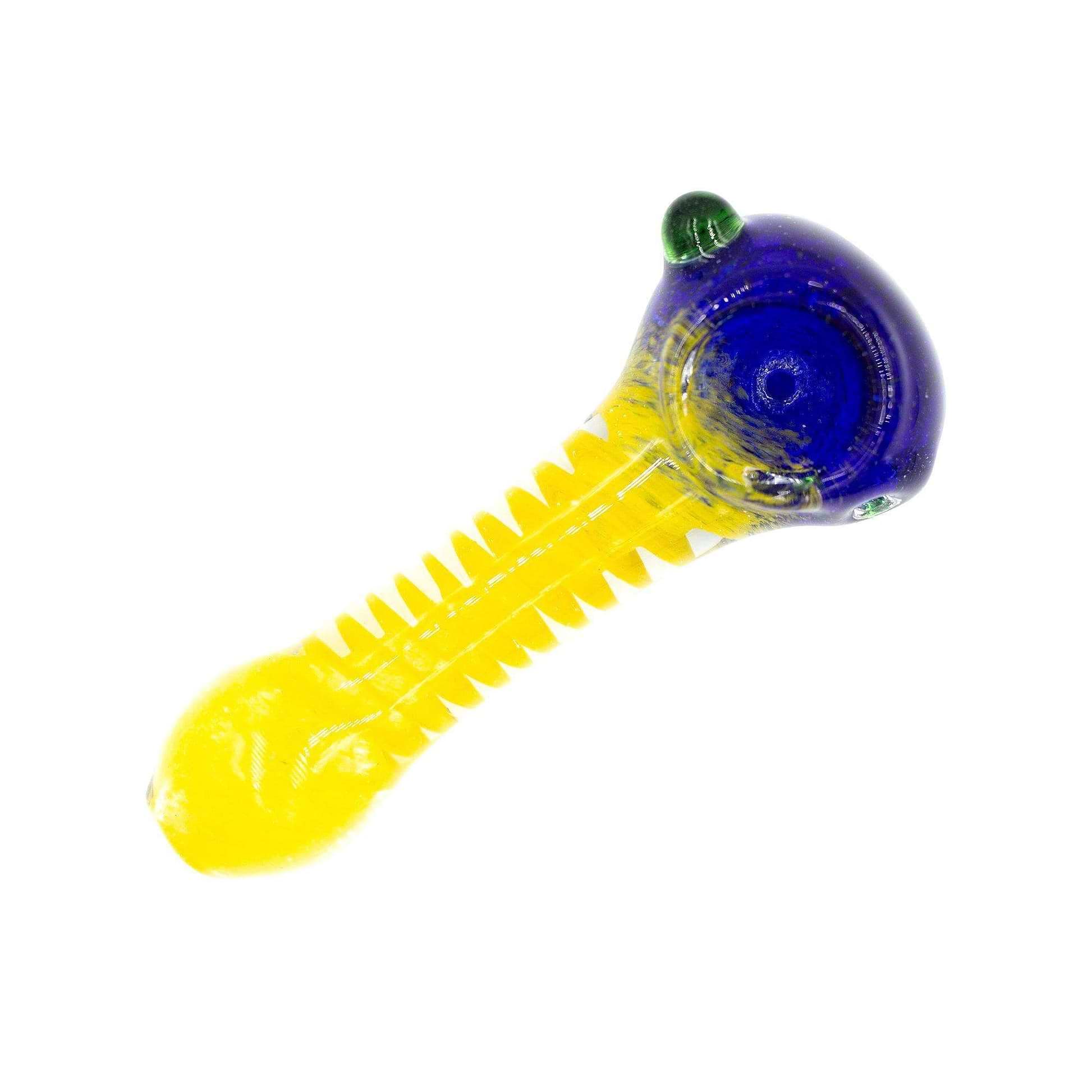 Glass Playground Pipe - 4.5in Yellow and Midnight Blue