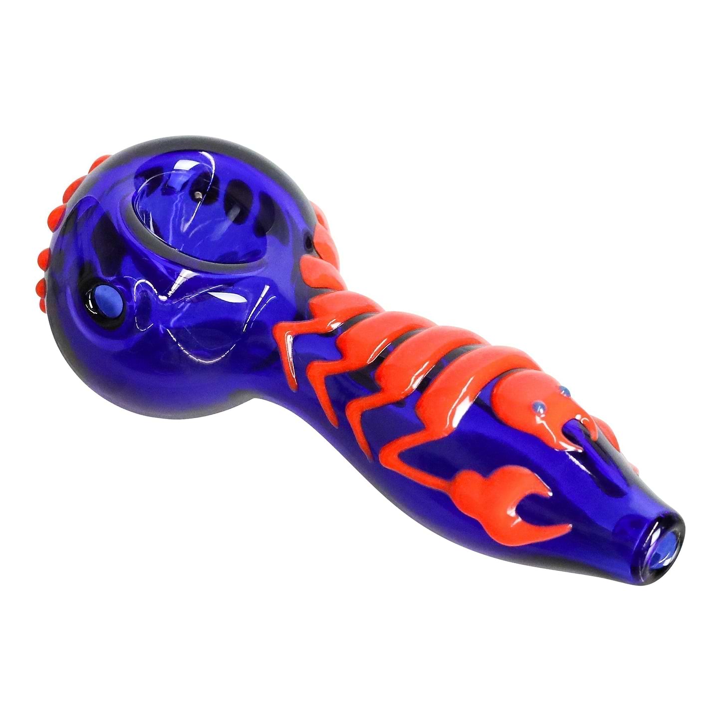 Glowing Scorpion Pipe - 4.5in Orange