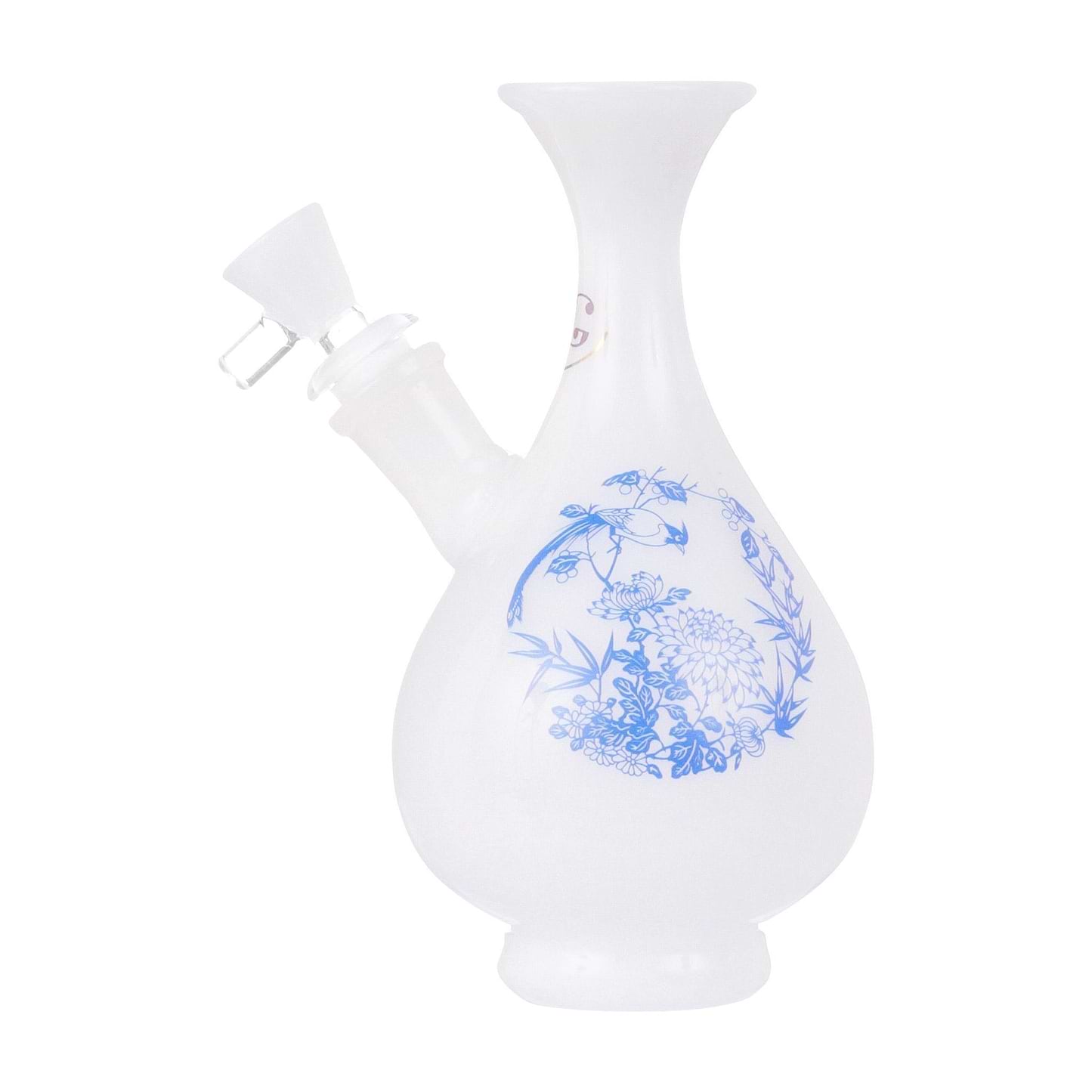 6-inch ceramic bong smoking device with grandma's vase classic china look with lovely print and shape