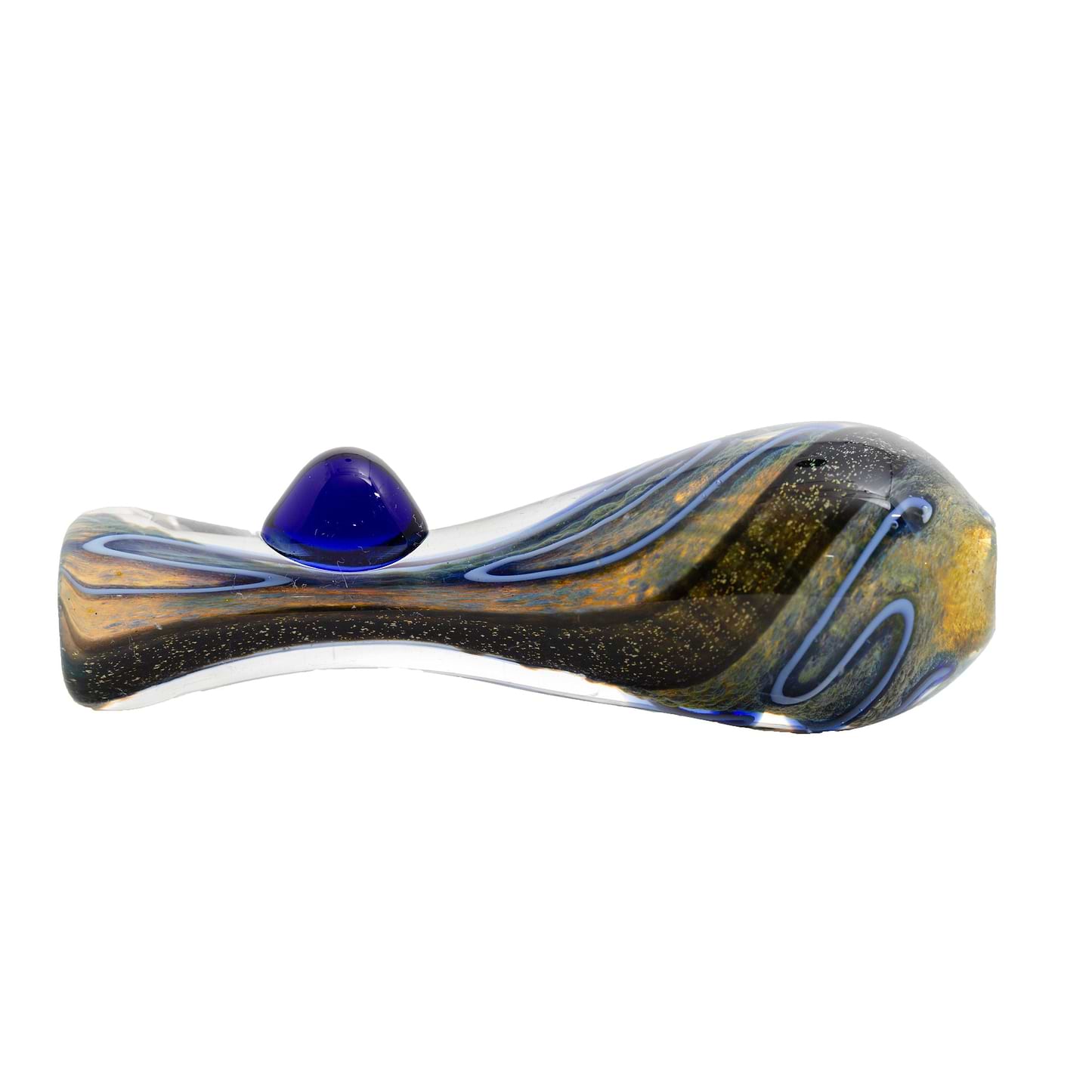 3-inch fish-shaped oney one hitter smoking device pipe vibrant swirling marine colors refreshing aquatic design
