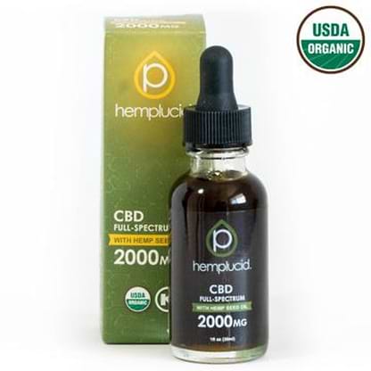 Hemplucid USDA Organic Full Spectrum CBD Oil - Hemp 2000mg