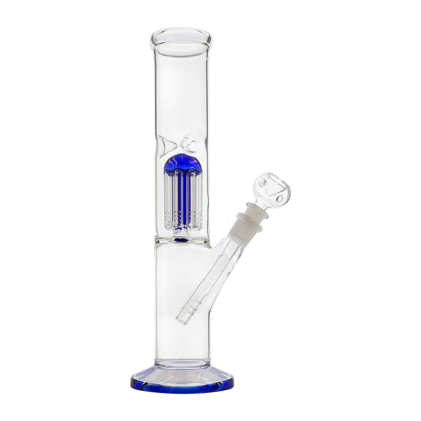 12.5-inch glass bong smoking device with cute jellyfish perc removable downstem large volume tube