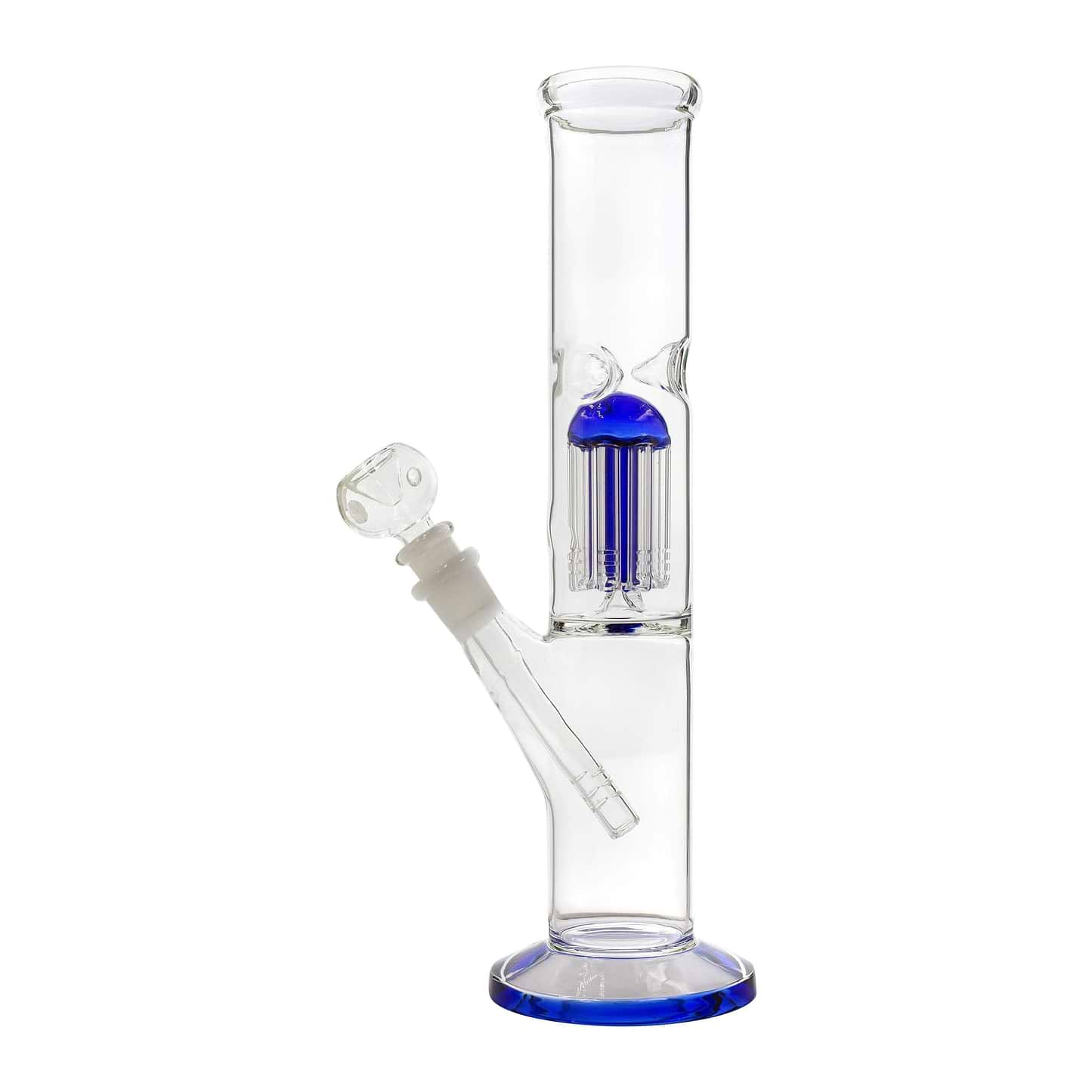 12.5-inch glass bong smoking device with cute jellyfish perc removable downstem large volume tube