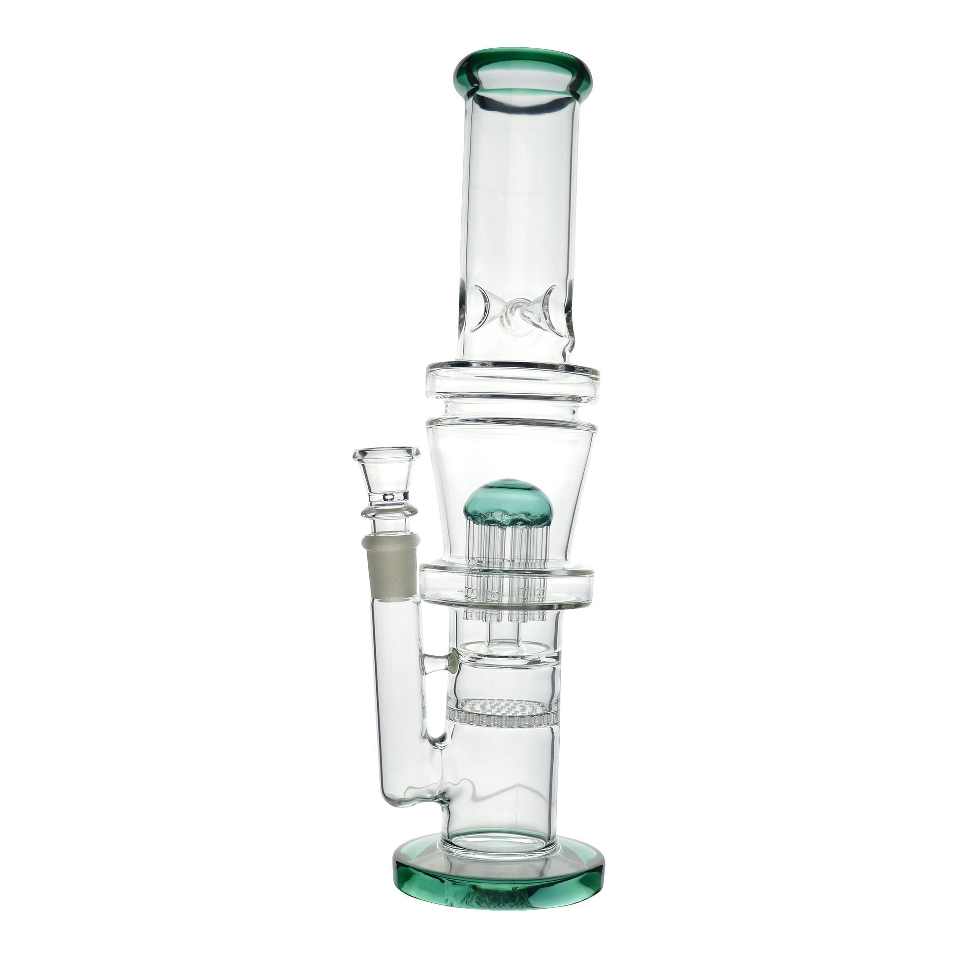 GL048 – 14″ Medium Water Pipe – Jellyfish Swiss Donut Percolator (Assorted)