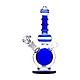 9-inch glass beaker style bong smoking device female joint with twin chambers with science design and circle orb in chamber