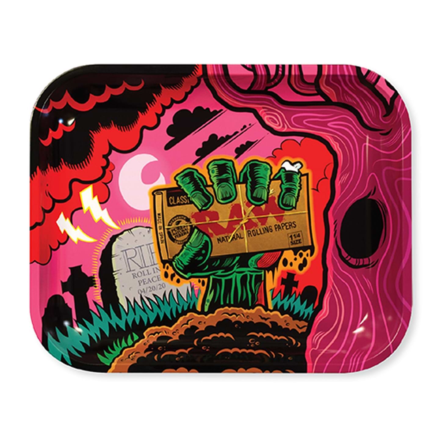 RAW Zombie Metal Rolling Tray - 13.5in
