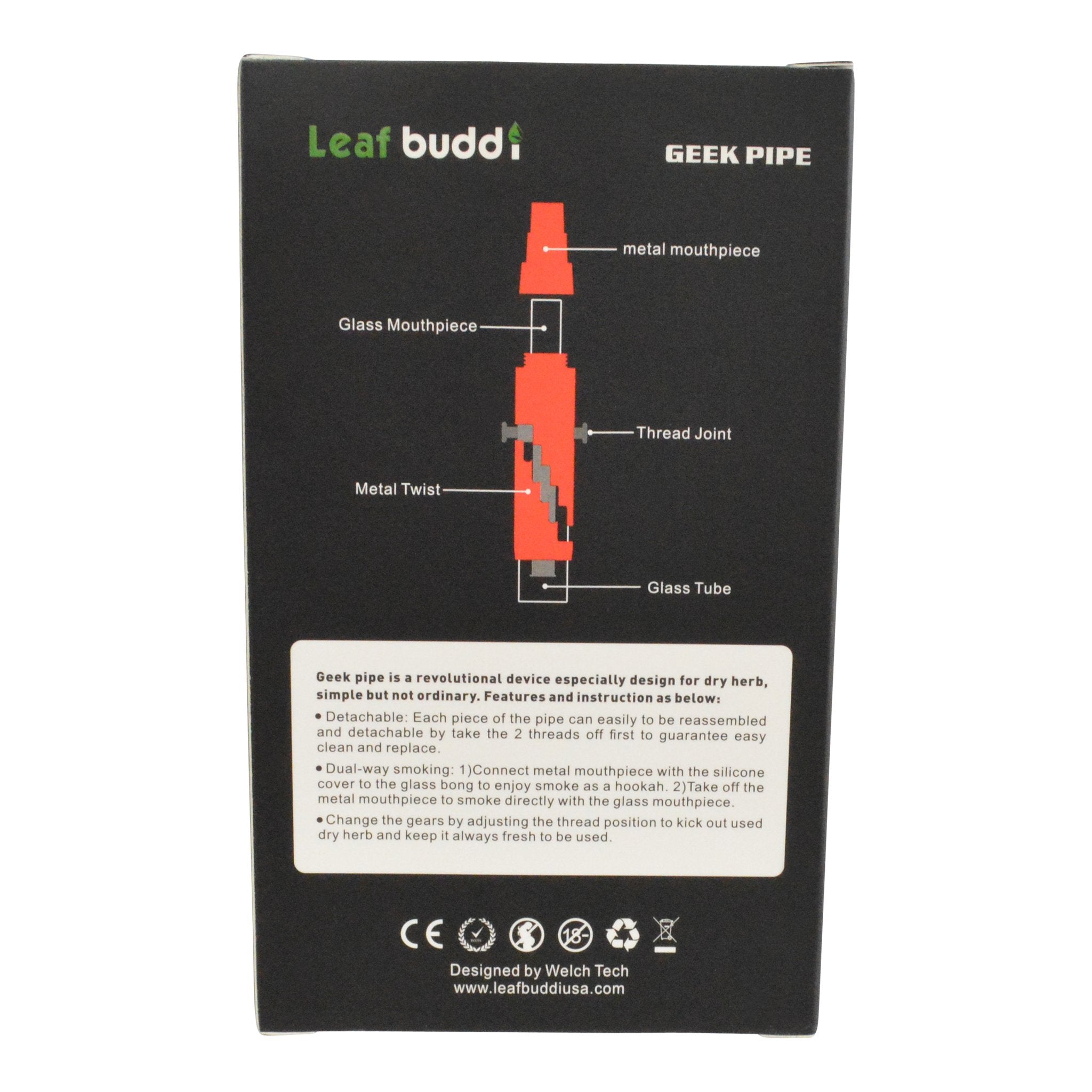 Leaf Buddi Geek Pipe - 5.5in