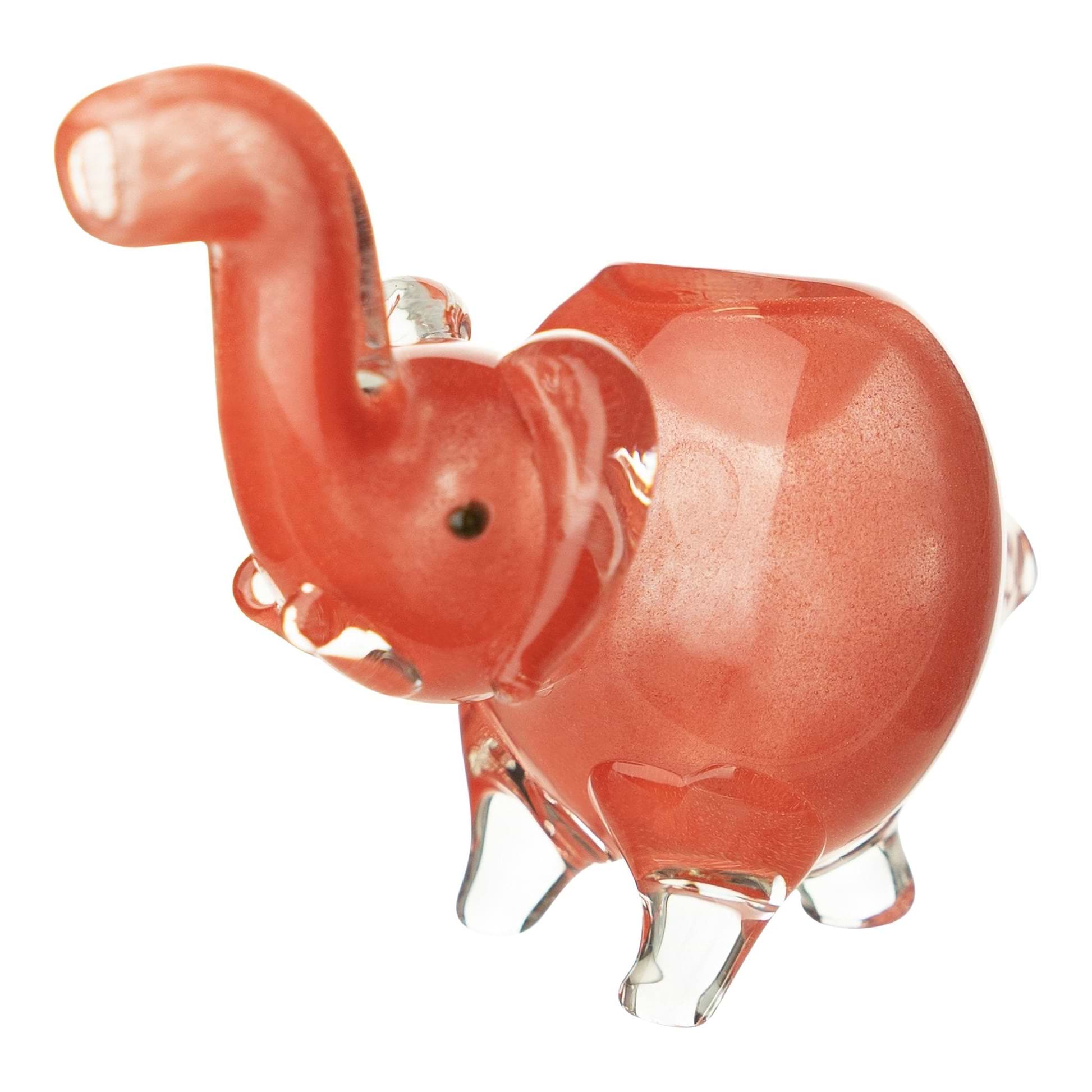 Mini Elephant Pipe - 3in Red