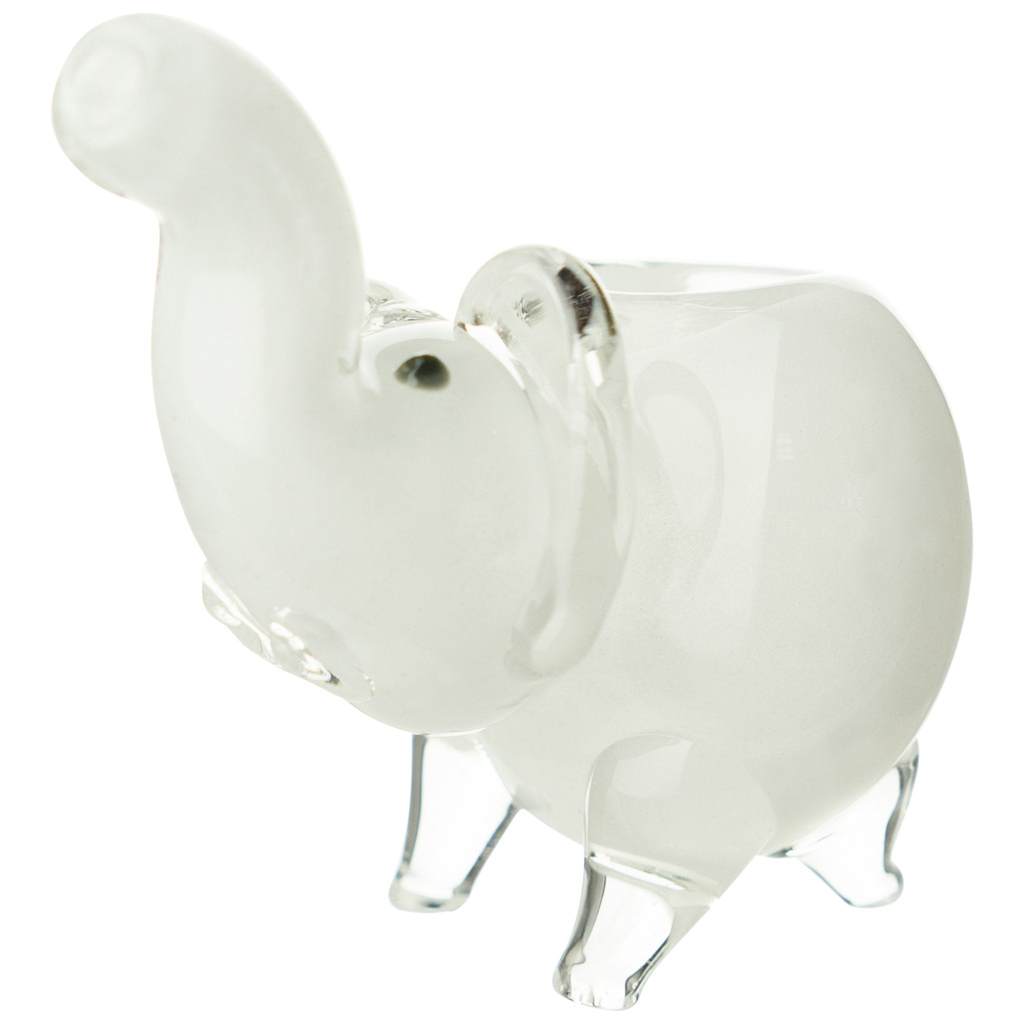 Mini Elephant Pipe - 3in White