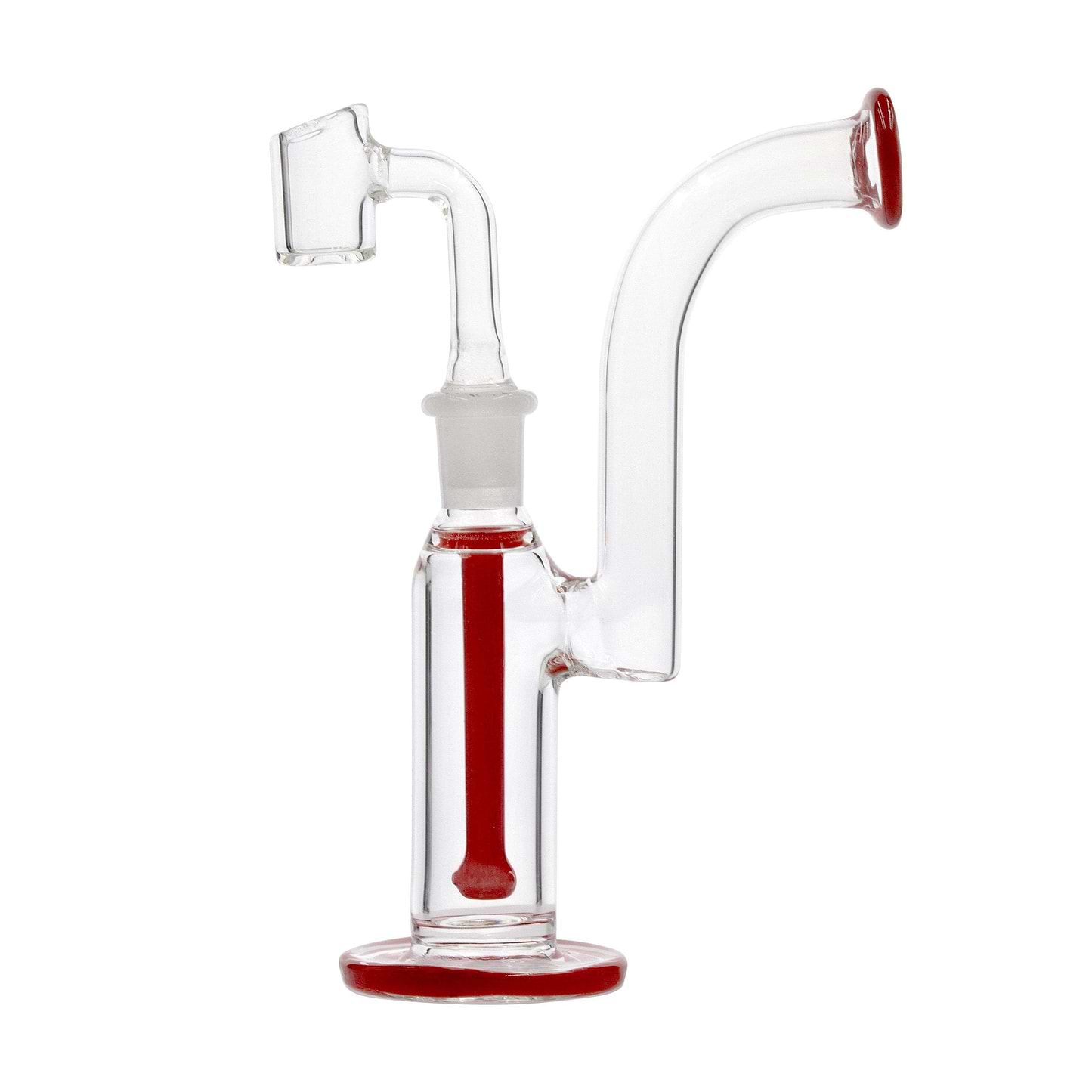 6.5-inch portable glass dabber mini dab rig saxophone design jazzy musical instrument look fun red