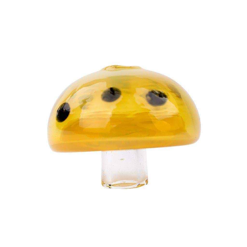 Mushroom Glass Carb Cap Yellow