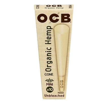 OCB Unbleached Organic Hemp Cones Mini (10 Pack)
