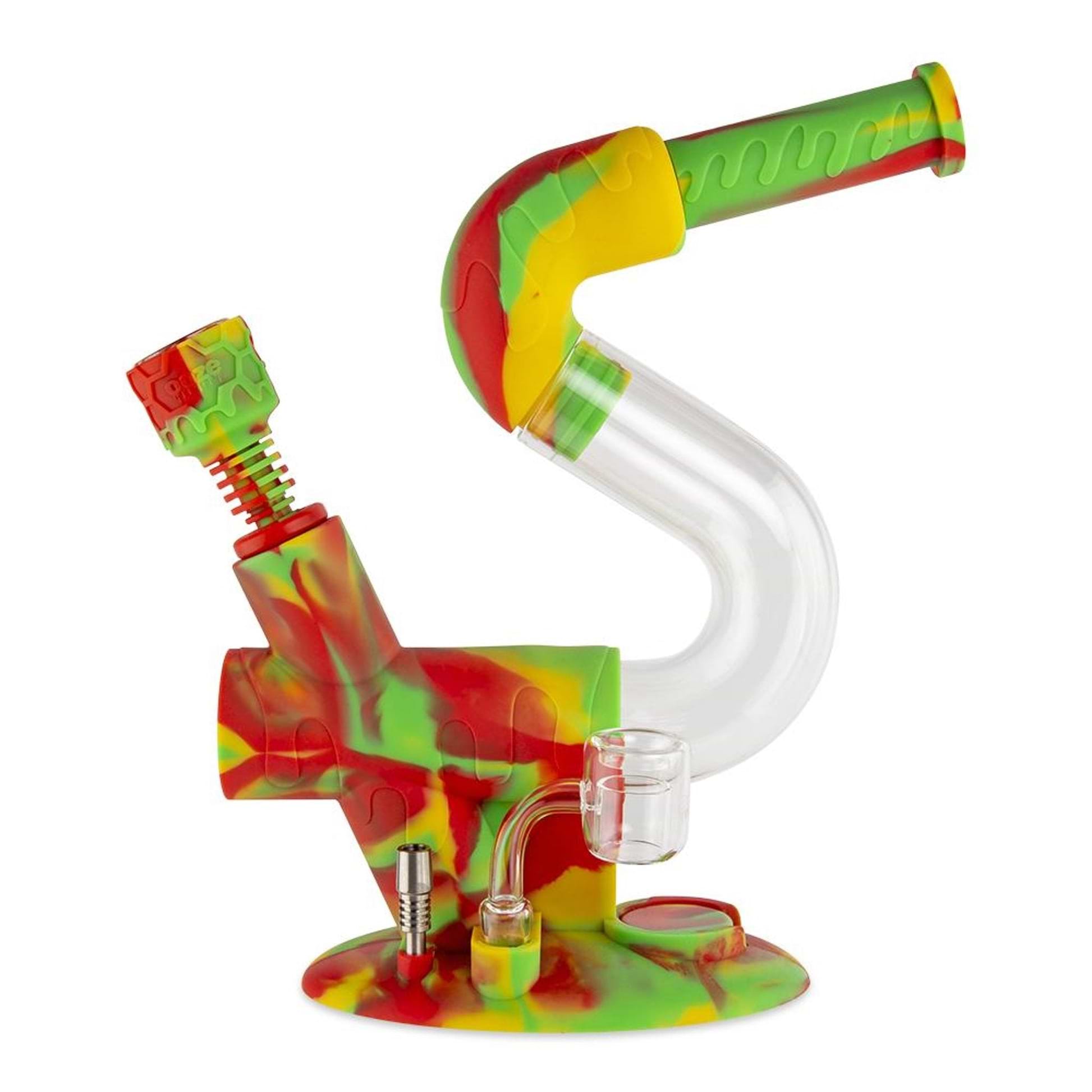 Ooze Swerve 4-in-1 Silicone Water Pipe n Nectar Collector - 11in