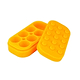 Yellow eye-catching petite silicone wax container storage accessory with a special Lego look with seven small slots