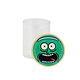 Frosted glass stash jar storage container smoking accessory secure wooden lid RnM characters Rick and Morty Pickle Rick face