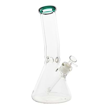 Outfall Curved Tube Beaker Bong - 12in Teal