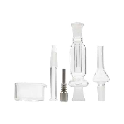 Mini kit of glass nectar collector devided to parts