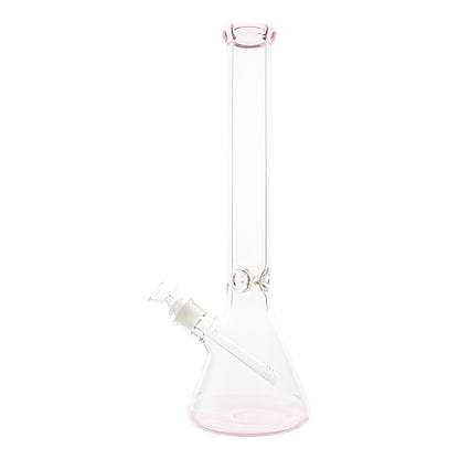 Pink Color Tip Icey Beaker Bong - 18in