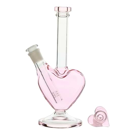 Pink From the Bottom of my Heart Bong - 9in