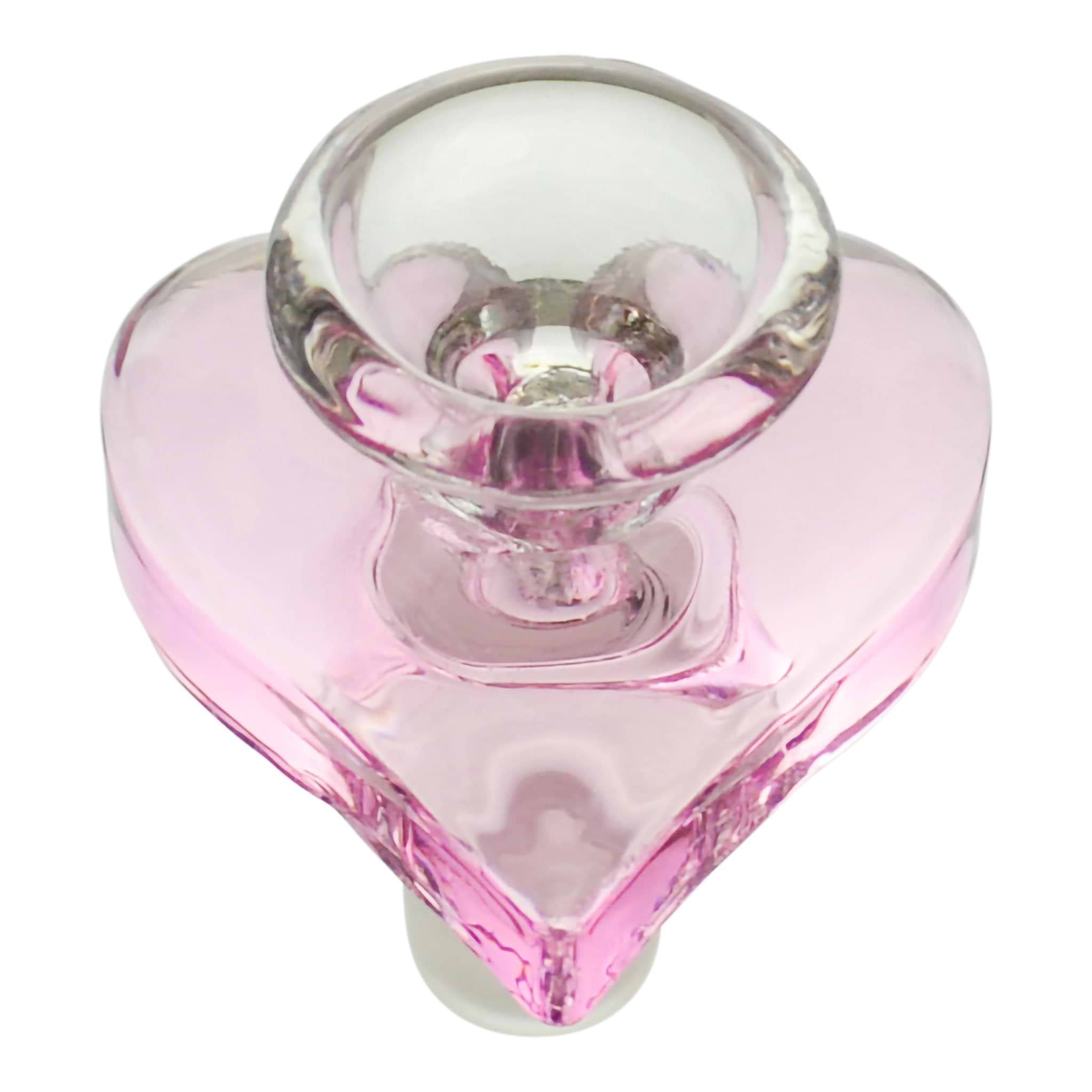 Pink Heart Bowl - 14mm Male - Everything 420