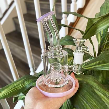 Pink Mad Scientist Bong - 7in