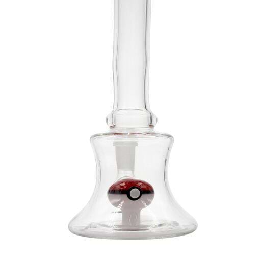 Compact and cute glass bong smoking device stable base with poke ball perc Pokemon-inspired