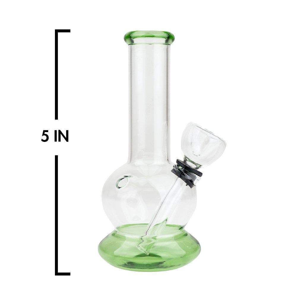 Portable Two Tone Carb Bong - 5in Green