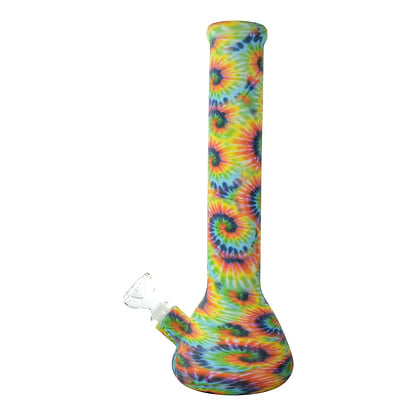 Psychedelic Silicone Beaker Bong - 13in