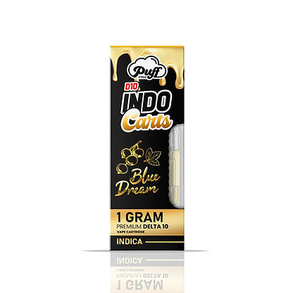 Puff Delta 10 Indo Cartridges - 1000mg Blue Dream