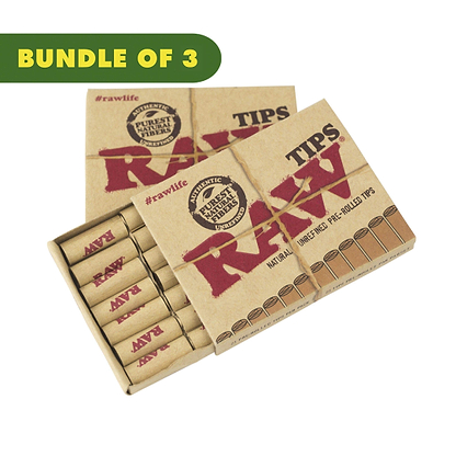 21 pack RAW classic wide tips natural cellulose rolling paper weed filtration 300 counts unbleached tips wooden rustic style