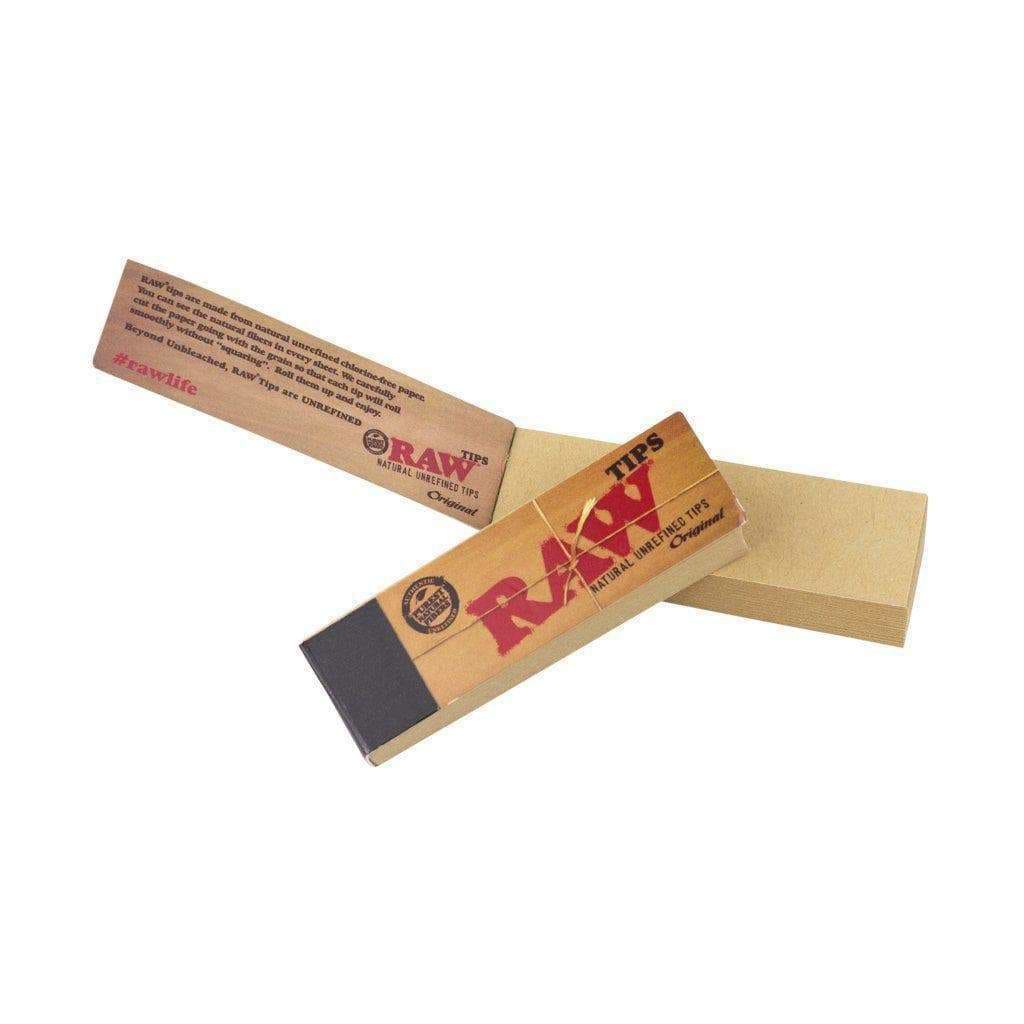 RAW classic tips rolling paper tips smoking filtration accessory book natural cellulose unbleached tips wooden rustic style