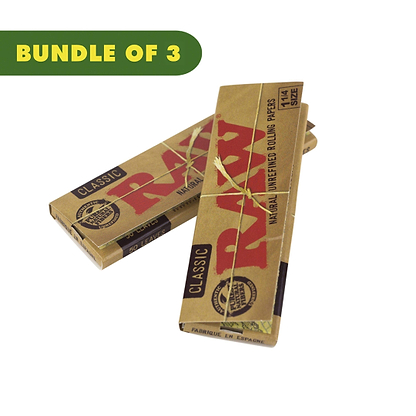 RAW Rolling Papers 1 1/4 - 3 Pack