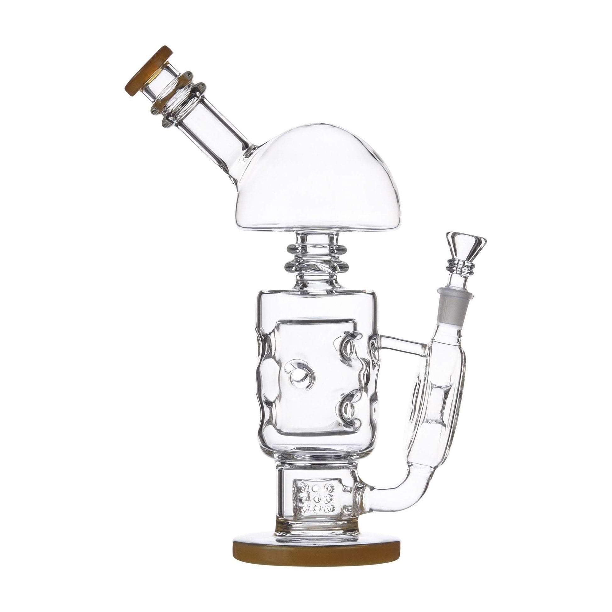 10-inch glass bong smoking device double champered robot waterflow design futuristic look