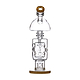 10-inch glass bong smoking device double champered robot waterflow design futuristic look