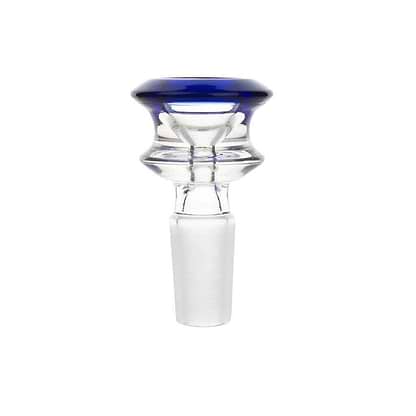 Round Glass Bong Bowl - 14mm Male Blue