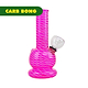 5-inch glass mini carb bong smoking device with security window with downstem and bowl pink color