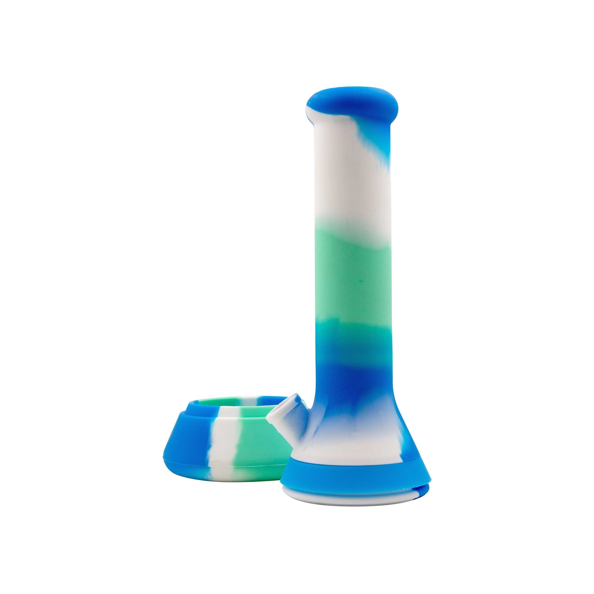 Set of 12-inch bong made of silicone fun swirly colors