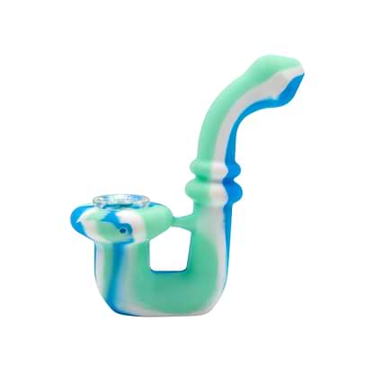 6-inch bubbler made of silicone fun swirly colors