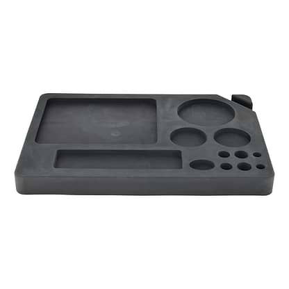 Handy rectangular silicone dab tray plate smoking accessory unique shape with compartment for dab, wax and smoking items
