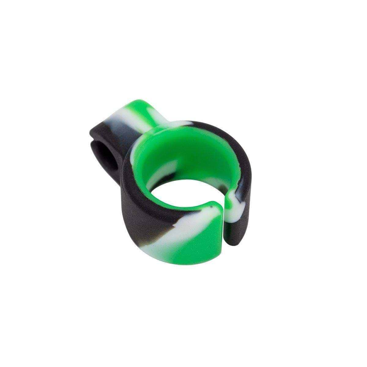 Silicone Roach Holder Ring Black and Green