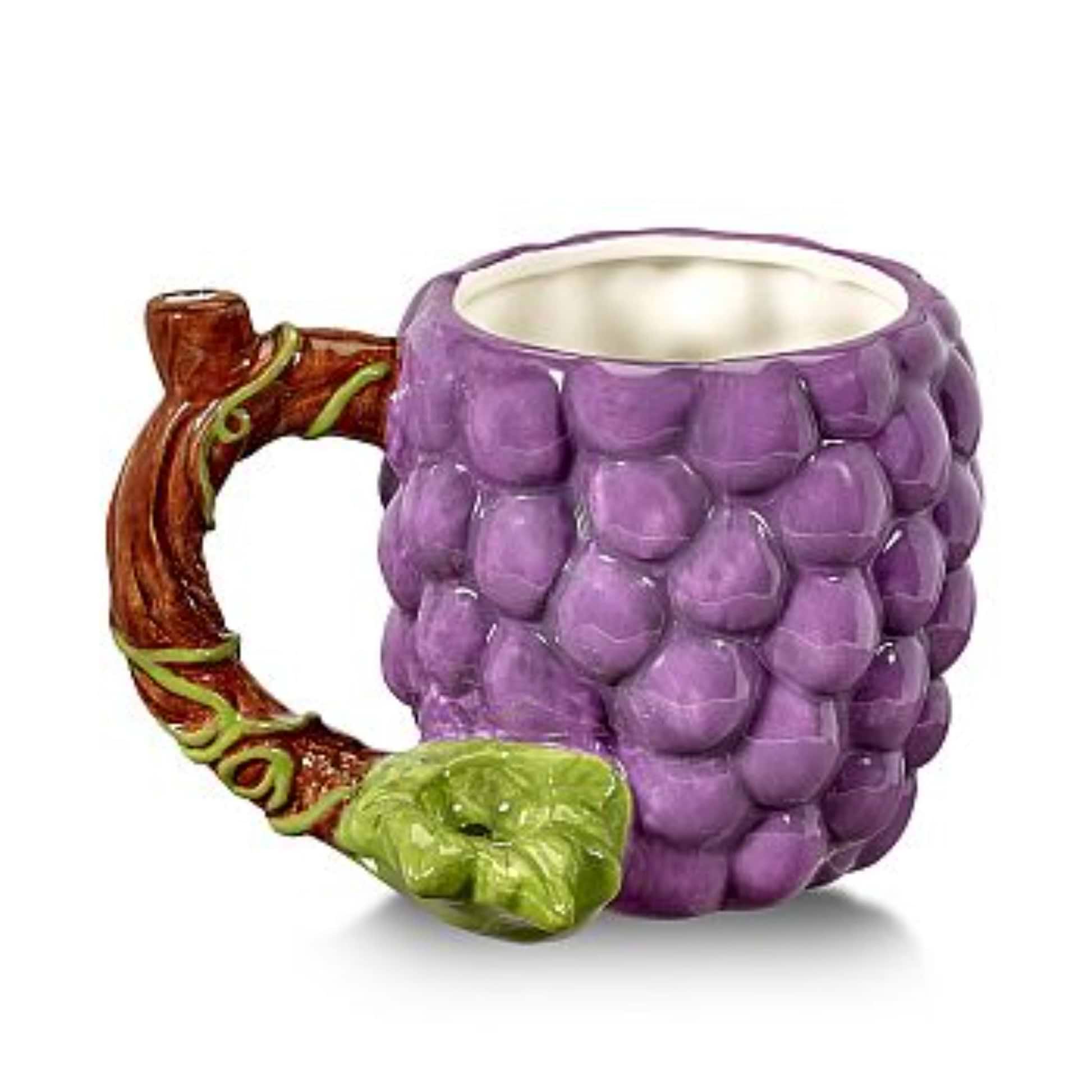 Smokeable Mug Pipe Vine of Grapes