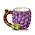 Smokeable Mug Pipe Vine of Grapes