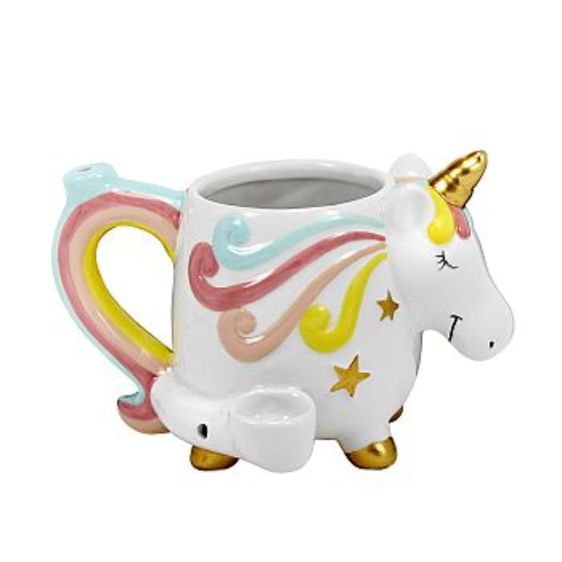 Smokeable Mug Pipe Majestic Unicorn