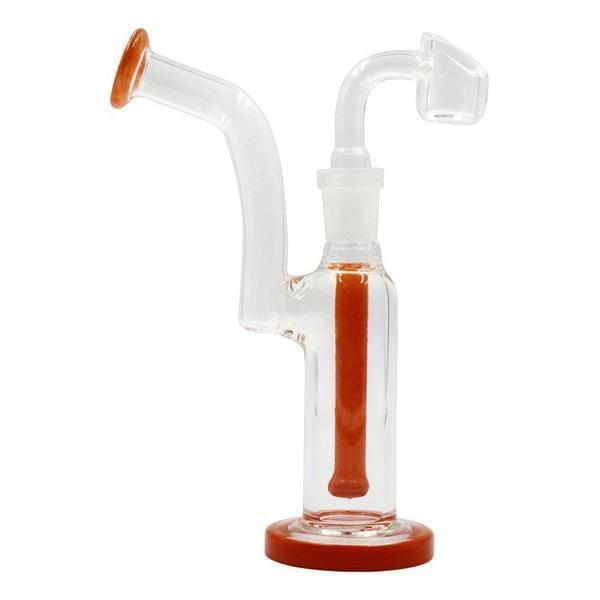 6.5-inch portable glass dabber mini dab rig saxophone design jazzy musical instrument look fun orange
