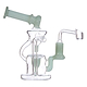 Jade 3-ounce dab rig smoking device recyler system filters laboratory telescope shape design