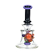 7-inch clear glass bong smoking device built-in ash catcher colorful fish 2 turtle figures inside an aquarium look