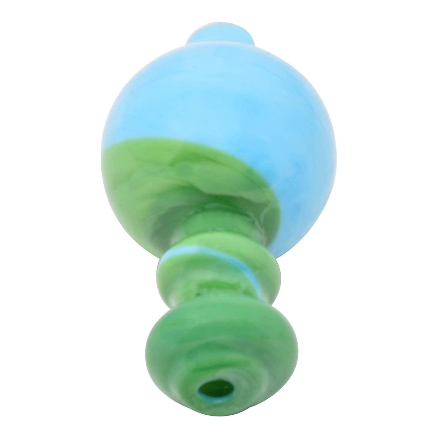 Twirled Carb Cap - 2.5in Aqua and Green