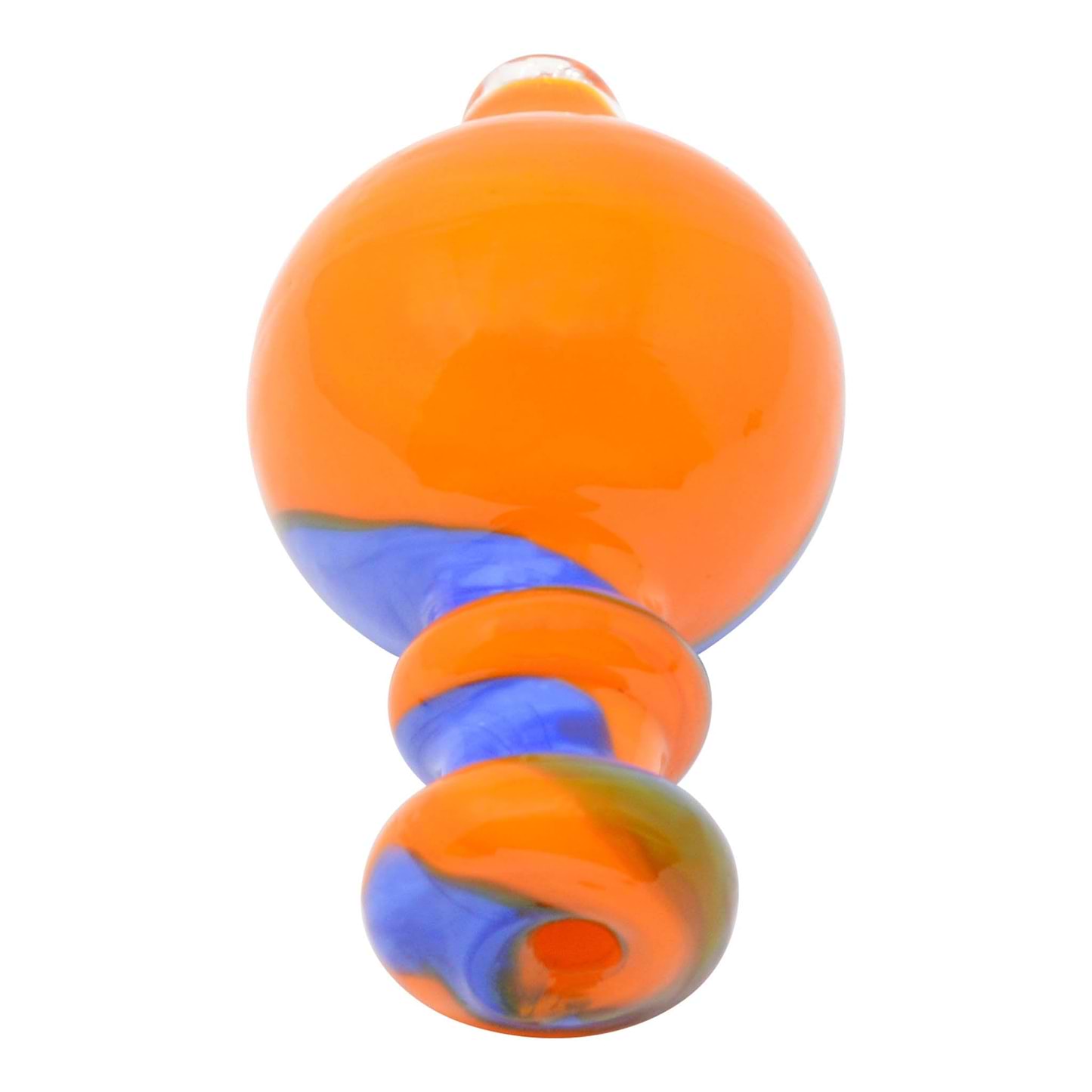 Twirled Carb Cap - 2.5in Orange and Blue