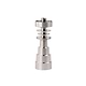 Durable domeless titanium nail dab tool universally fits all male and female joints with a textured layered design