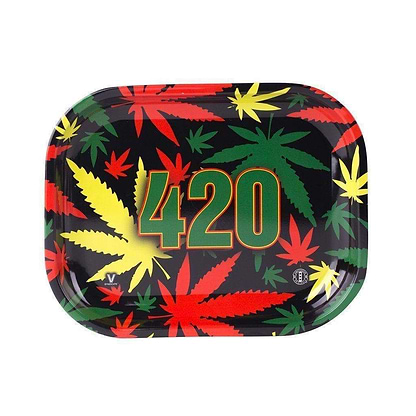 V Syndicate 420 Rasta Metal Rolling Tray 7 Inches